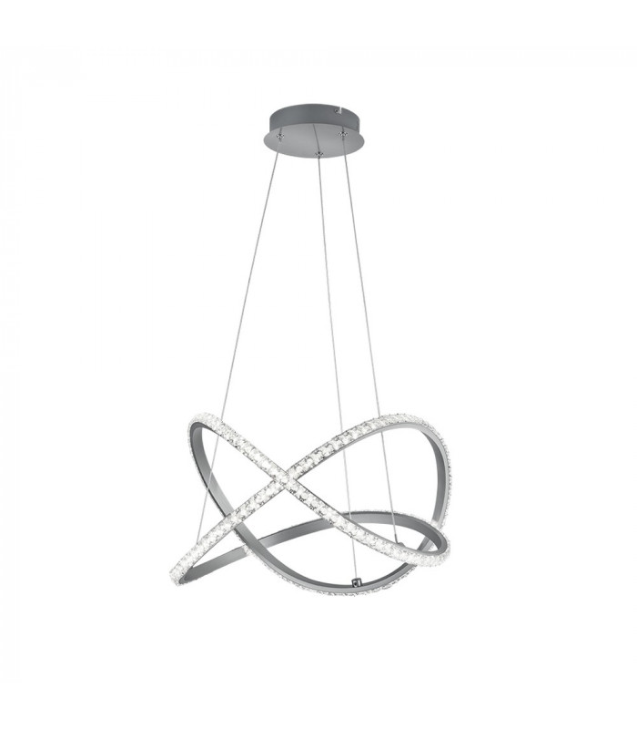 Rubin Modern RGBW LED Pendant Ceiling Light Brushed aluminium 3000K Remote control-1