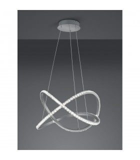 Rubin Modern RGBW LED Pendant Ceiling Light Brushed aluminium 3000K Remote control-2