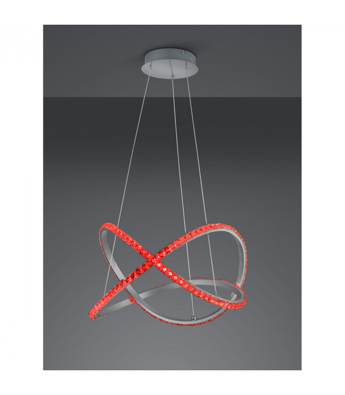 Rubin Modern RGBW LED Pendant Ceiling Light Brushed aluminium 3000K Remote control-3