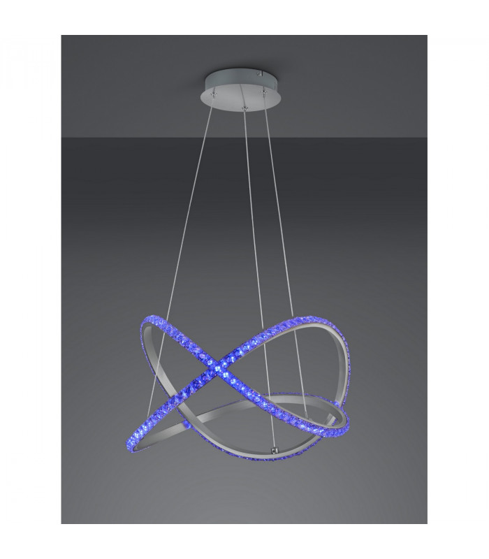 Rubin Modern RGBW LED Pendant Ceiling Light Brushed aluminium 3000K Remote control-5