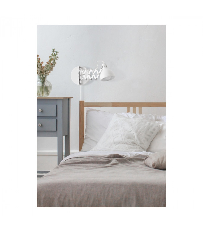 Scissor Modern Dome Wall Lamp White Matt-2