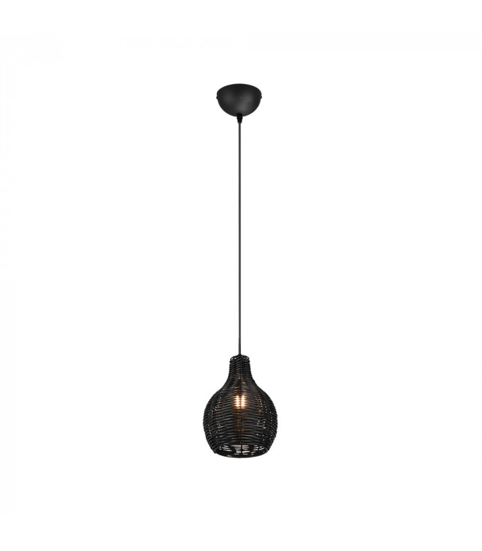 Sprout Modern Wire Frame Pendant Ceiling Light Black-1