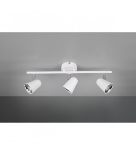 Toulouse Modern 3 Light Ceiling Spotlight Bar White Matt 3000K-2