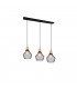 Valeria Modern 3 Light Bar Pendant Ceiling Light Black Matt-1