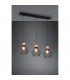 Valeria Modern 3 Light Bar Pendant Ceiling Light Black Matt-2