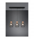 Valeria Modern 3 Light Bar Pendant Ceiling Light Black Matt-3
