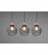 Valeria Modern 3 Light Bar Pendant Ceiling Light Black Matt-5