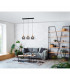 Valeria Modern 3 Light Bar Pendant Ceiling Light Black Matt-6