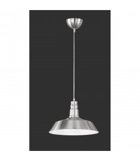 Will Modern Dome Pendant Ceiling Light Nickel Matt-1