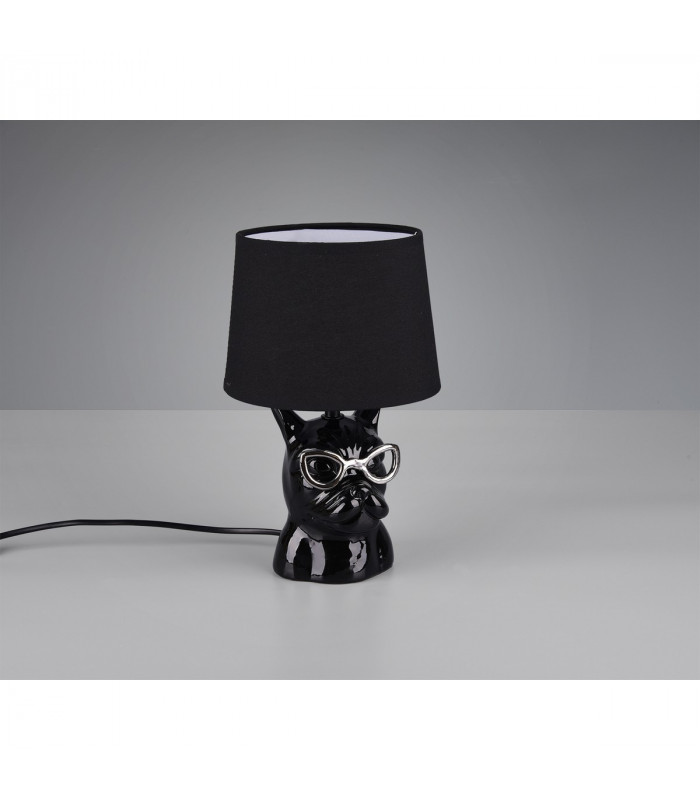 Dosy Modern Table Lamp with Round Tapered Shade Black-2