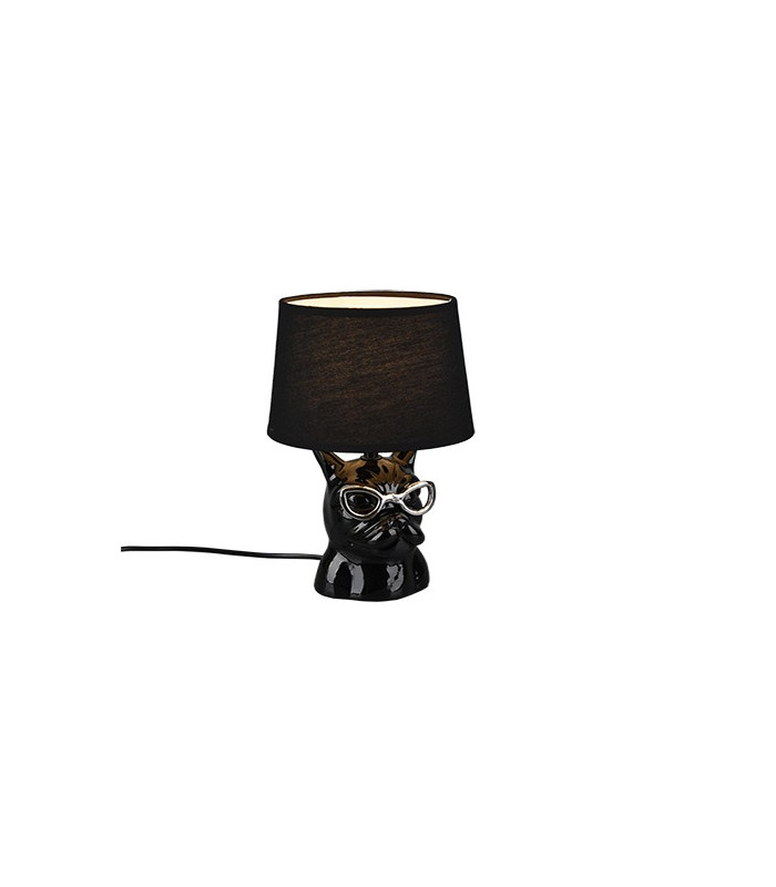 Dosy Modern Table Lamp with Round Tapered Shade Black-4
