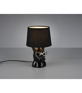 Dosy Modern Table Lamp with Round Tapered Shade Black-1