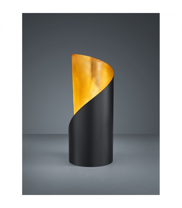 Frank Modern Cylindrical Table Lamp Black Matt-1