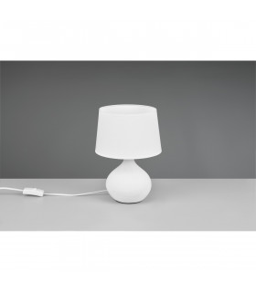 Martin Modern Table Lamp with Round Tapered Shade White-2