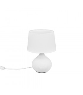 Martin Modern Table Lamp with Round Tapered Shade White-1