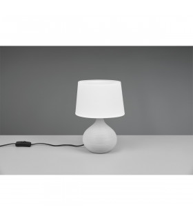 Martin Modern Table Lamp with Round Tapered Shade Cappucino-2