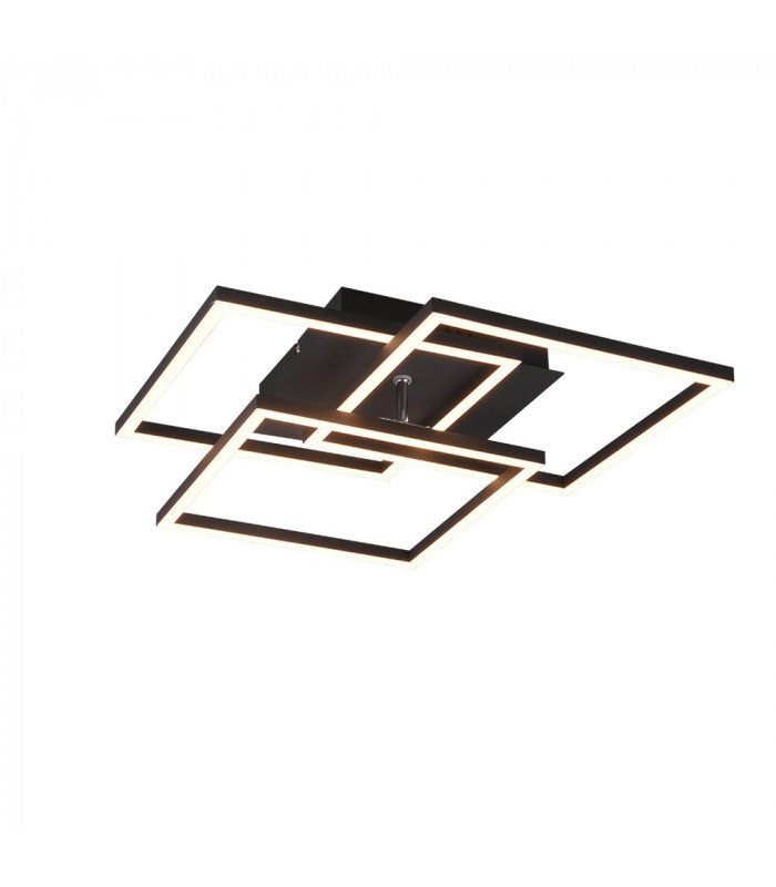Mobile Modern LED Semi Flush Light Black Matt 2700-6000K Remote control-1