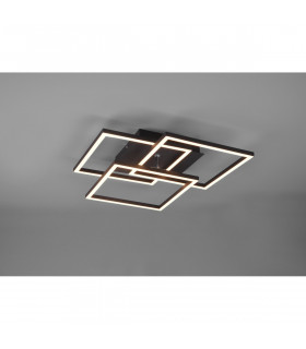Mobile Modern LED Semi Flush Light Black Matt 2700-6000K Remote control-2
