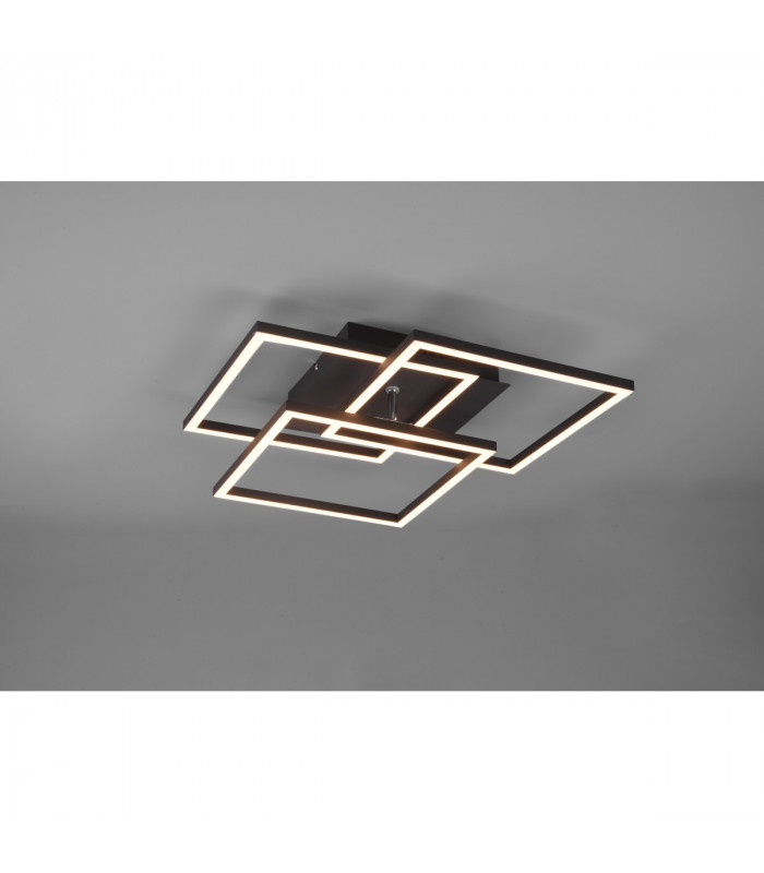 Mobile Modern LED Semi Flush Light Black Matt 2700-6000K Remote control-2