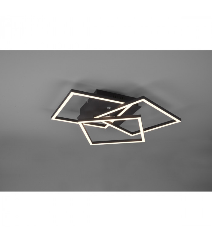 Mobile Modern LED Semi Flush Light Black Matt 2700-6000K Remote control-3