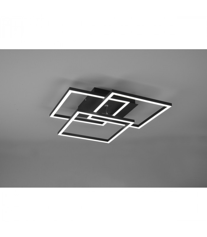 Mobile Modern LED Semi Flush Light Black Matt 2700-6000K Remote control-5
