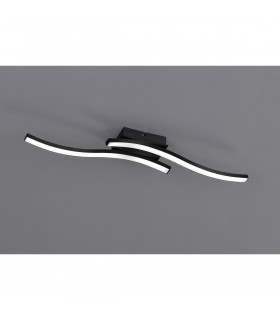 Route Modern 2 Light LED Semi Flush Light Black Matt 3000K-2