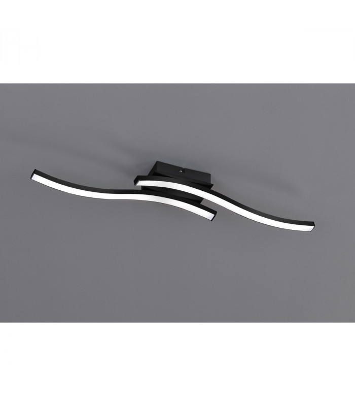Route Modern 2 Light LED Semi Flush Light Black Matt 3000K-2