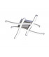 Route Modern 4 Light LED Semi Flush Light Nickel Matt 3000K-2