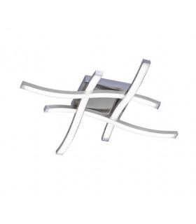 Route Modern 4 Light LED Semi Flush Light Nickel Matt 3000K-2