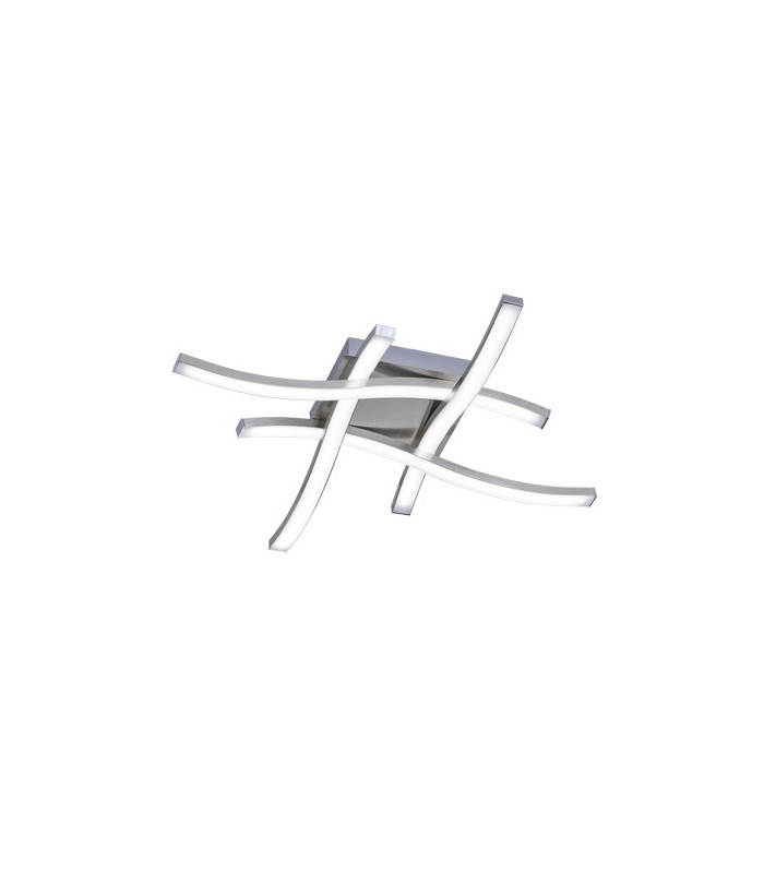 Route Modern 4 Light LED Semi Flush Light Nickel Matt 3000K-2
