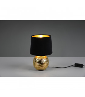 Sophia Modern Table Lamp with Round Tapered Shade Gold Gold Shade-2