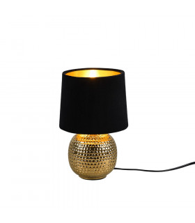 Sophia Modern Table Lamp with Round Tapered Shade Gold Gold Shade-1