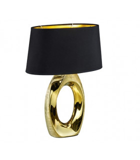 Taba Modern Table Lamp with Oval Shade Gold-2