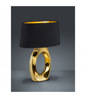 Taba Modern Table Lamp with Oval Shade Gold-1