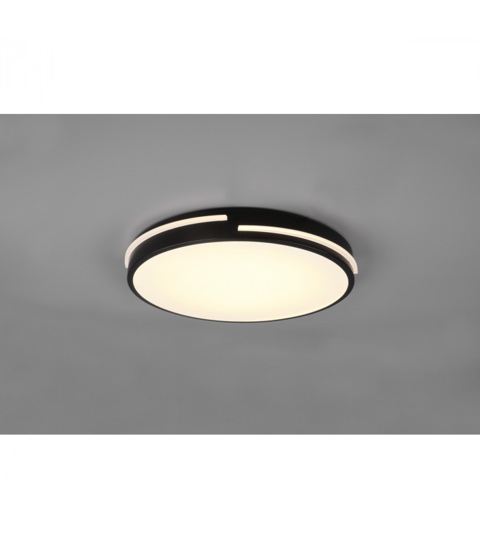 Tacoma Modern Flush Ceiling Light Black Matt 2700-6500K Remote control-2