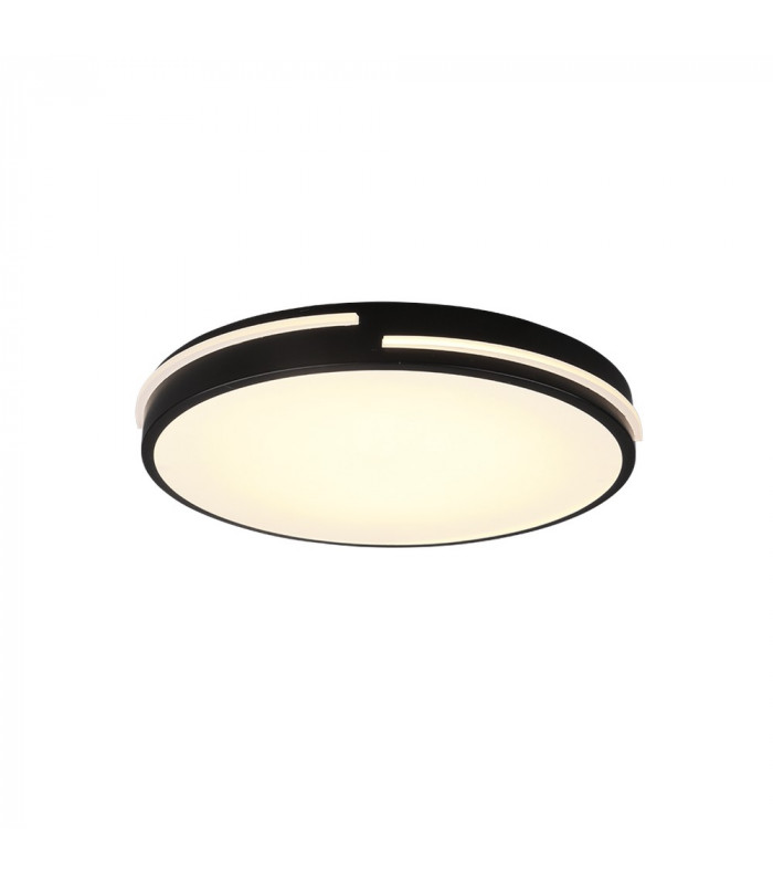 Tacoma Modern Flush Ceiling Light Black Matt 2700-6500K Remote control-1
