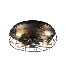 Trondheim Modern 4 Light Ceiling Fan Black Matt Remote control-1