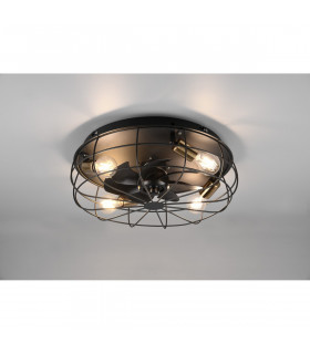 Trondheim Modern 4 Light Ceiling Fan Black Matt Remote control-2