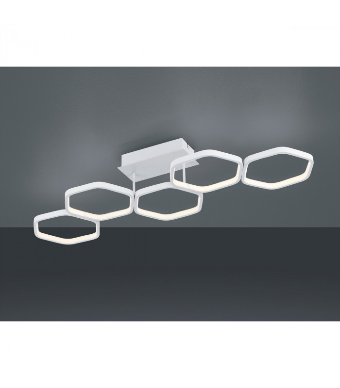 Vigo Modern LED Semi Flush Light White Matt 3000K-2