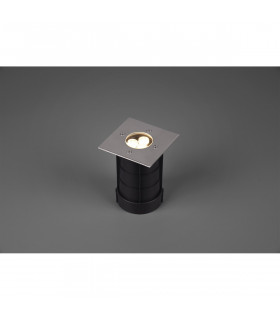Belaja Modern 14cm Outdoor Square Recessed Ground Light Nickel Matt 3000K IP65-2