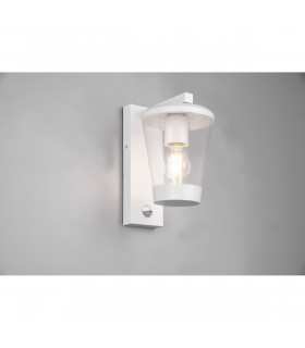 Cavado Modern Outdoor Wall Lantern White Matt IP44 with PIR-2