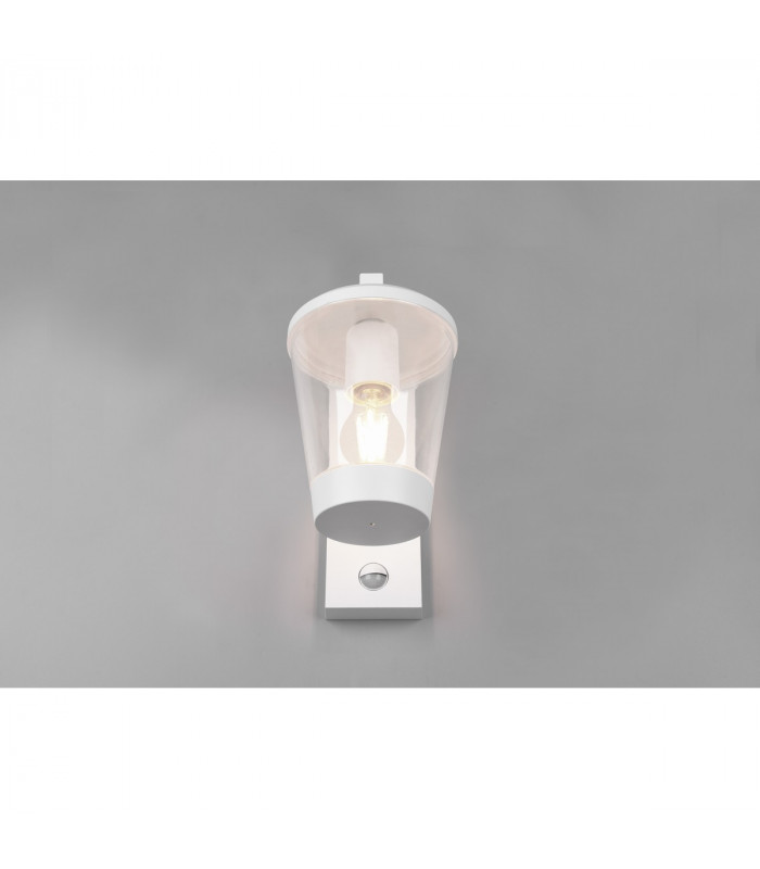 Cavado Modern Outdoor Wall Lantern White Matt IP44 with PIR-4