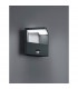 Ganges Modern Outdoor Modern Wall Lamp Anthracite 3000K IP54 with PIR-2