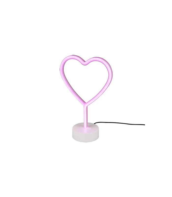 Heart Fun Table Lamp White USB Connection-4