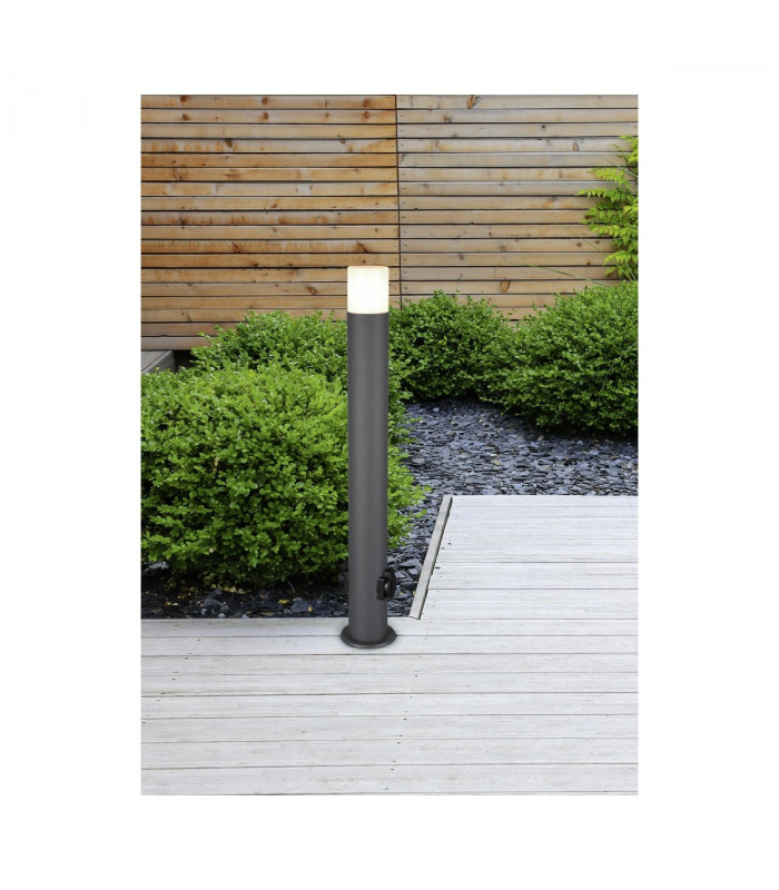 Hoosic Modern 80cm Outdoor Bollard Anthracite IP44-3