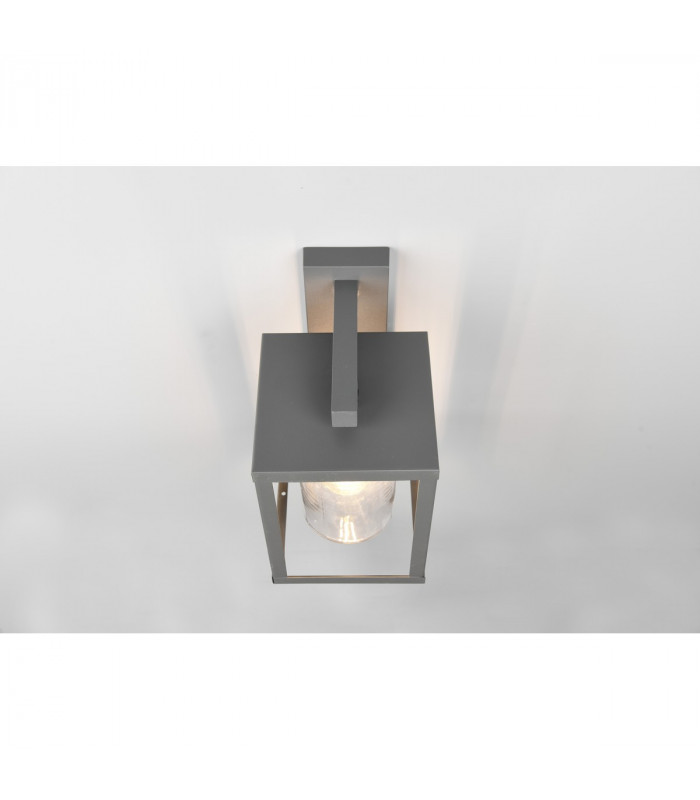 Lunga Modern Outdoor Wall Lantern Anthracite IP44 with Dusk sensor-5