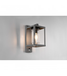 Lunga Modern Outdoor Wall Lantern Anthracite IP44 with PIR-2