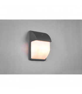 Mersey Modern 2 Light Outdoor Flush Wall Lamp Anthracite IP44 with Dusk sensor-2