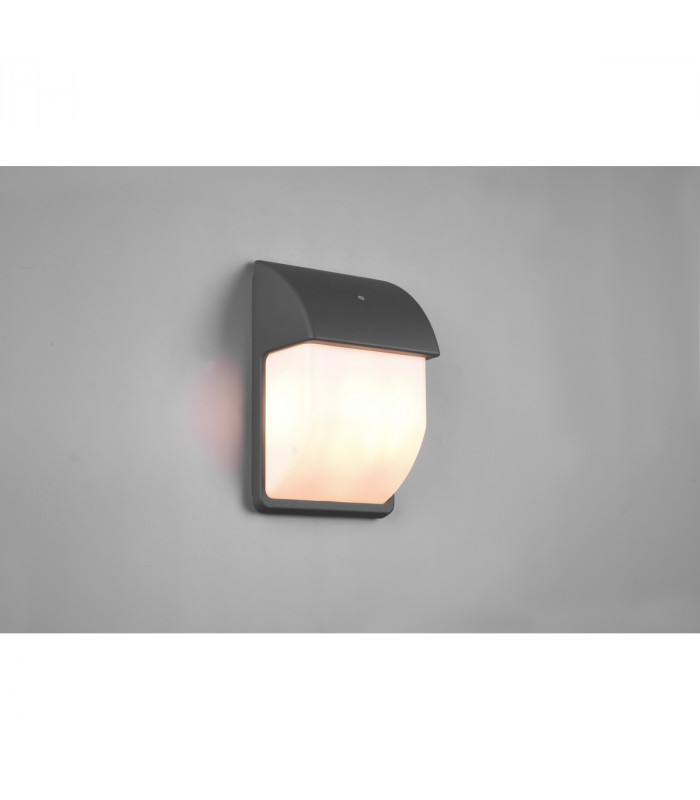 Mersey Modern 2 Light Outdoor Flush Wall Lamp Anthracite IP44 with Dusk sensor-2