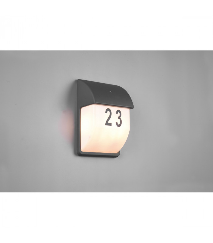 Mersey Modern 2 Light Outdoor Flush Wall Lamp Anthracite IP44 with Dusk sensor-3